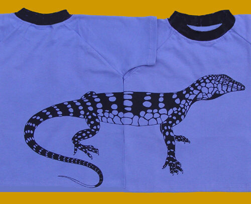 Children's Perentie on blue (Goanna)<br>Front to back print (only 9-10 yrs)