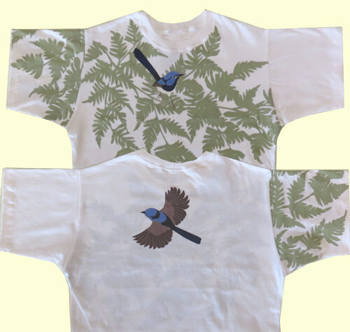 Superb Blue Wren on off white